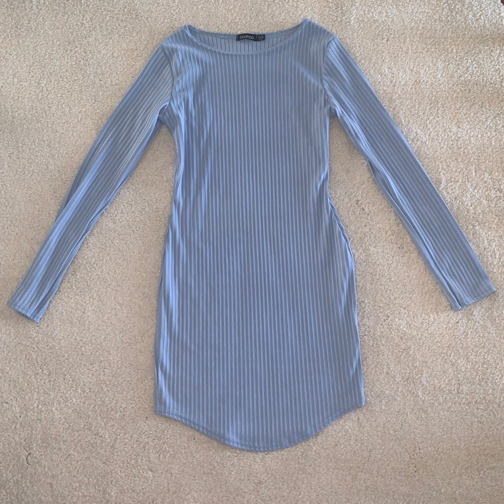 boohoo long sleeve mini dress